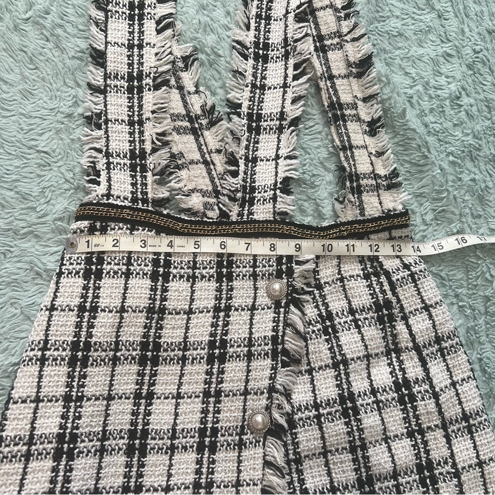 Glamaker Black and White Plaid Romper - Picture 14 of 15